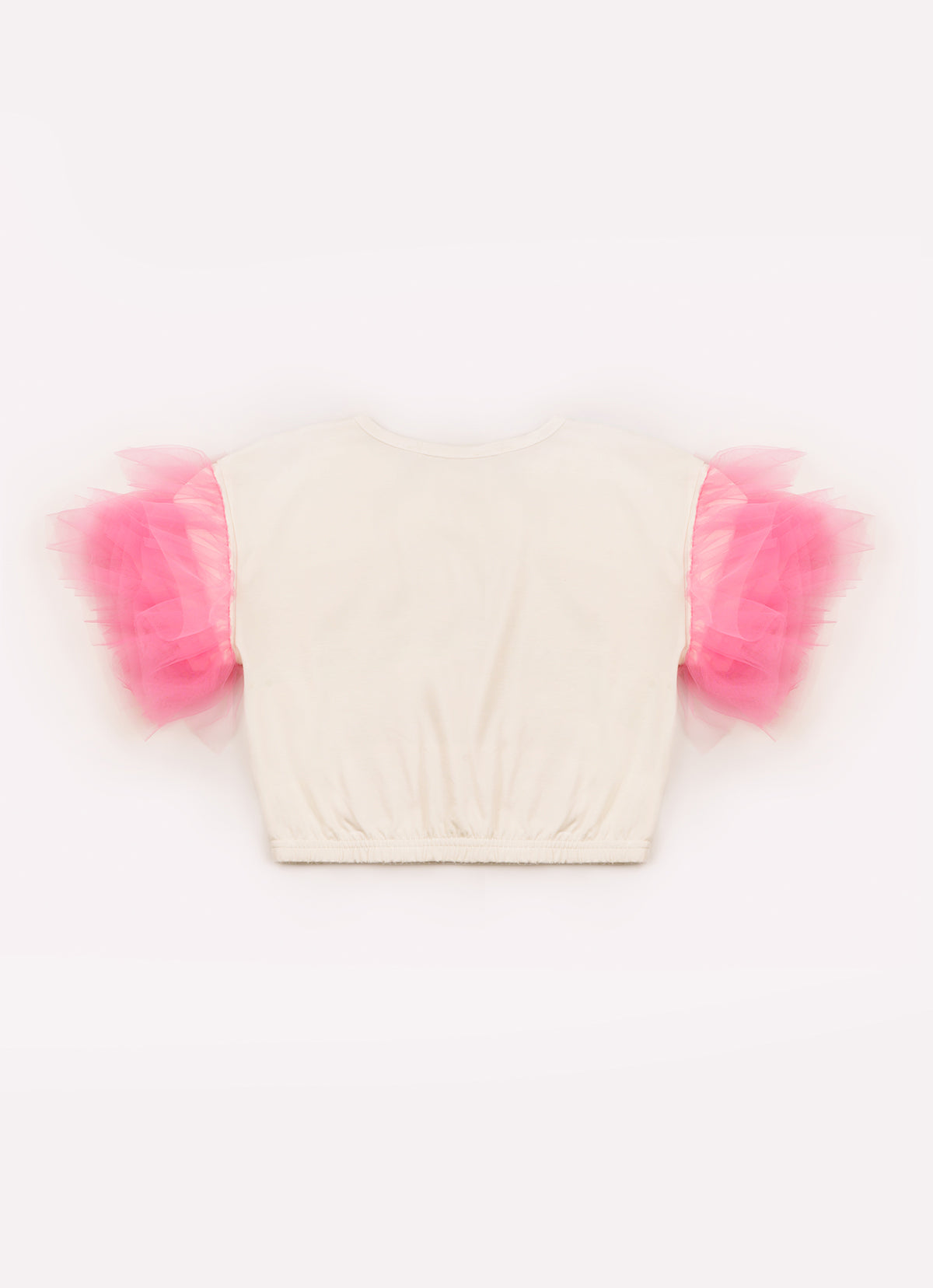 Blusa Cotton Serigrafia Barbie Cachorro Tule Mangas