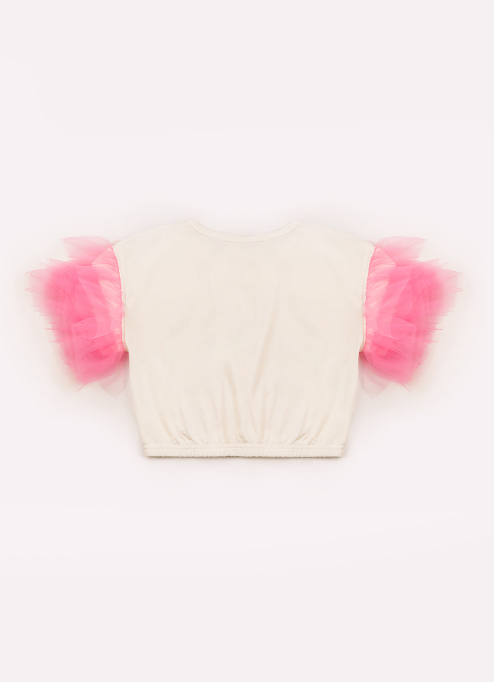 Blusa Cotton Serigrafia Barbie Cachorro Tule Mangas