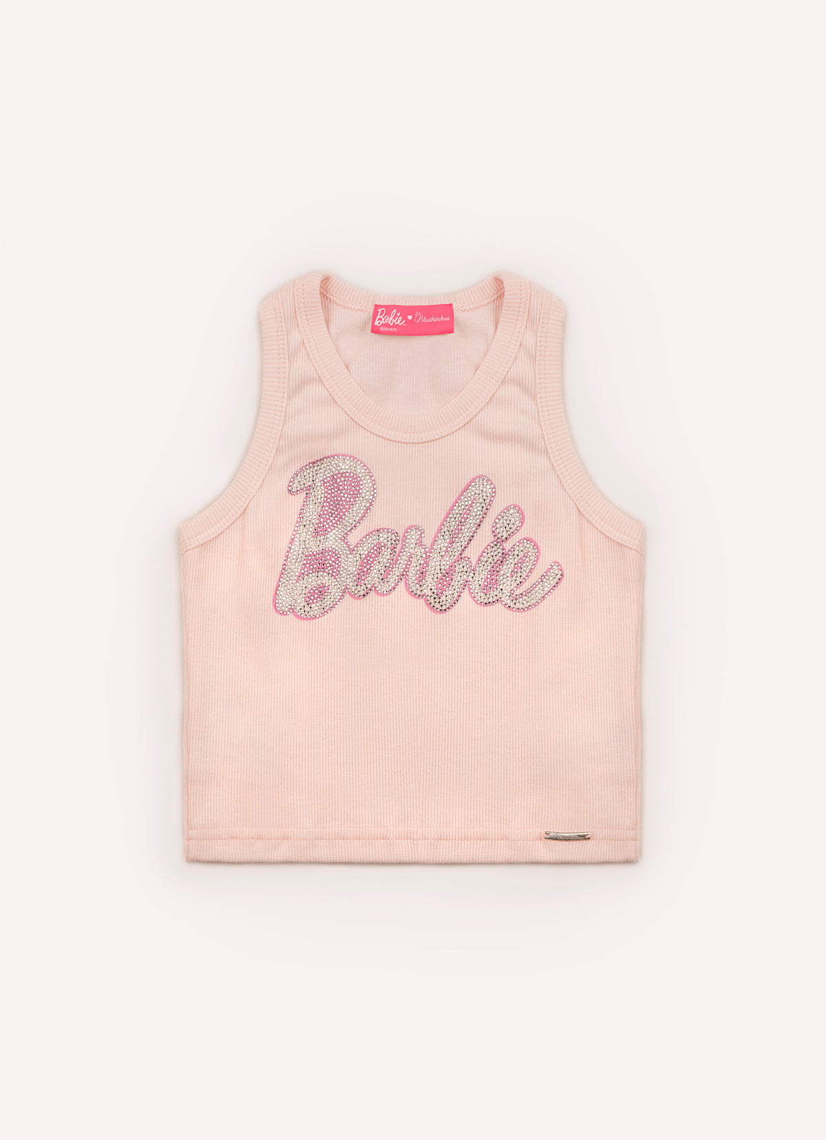 Regata Cropped Ribana Logo Barbie Cristais