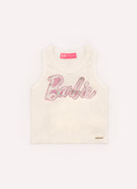 Regata Cropped Ribana Logo Barbie Cristais