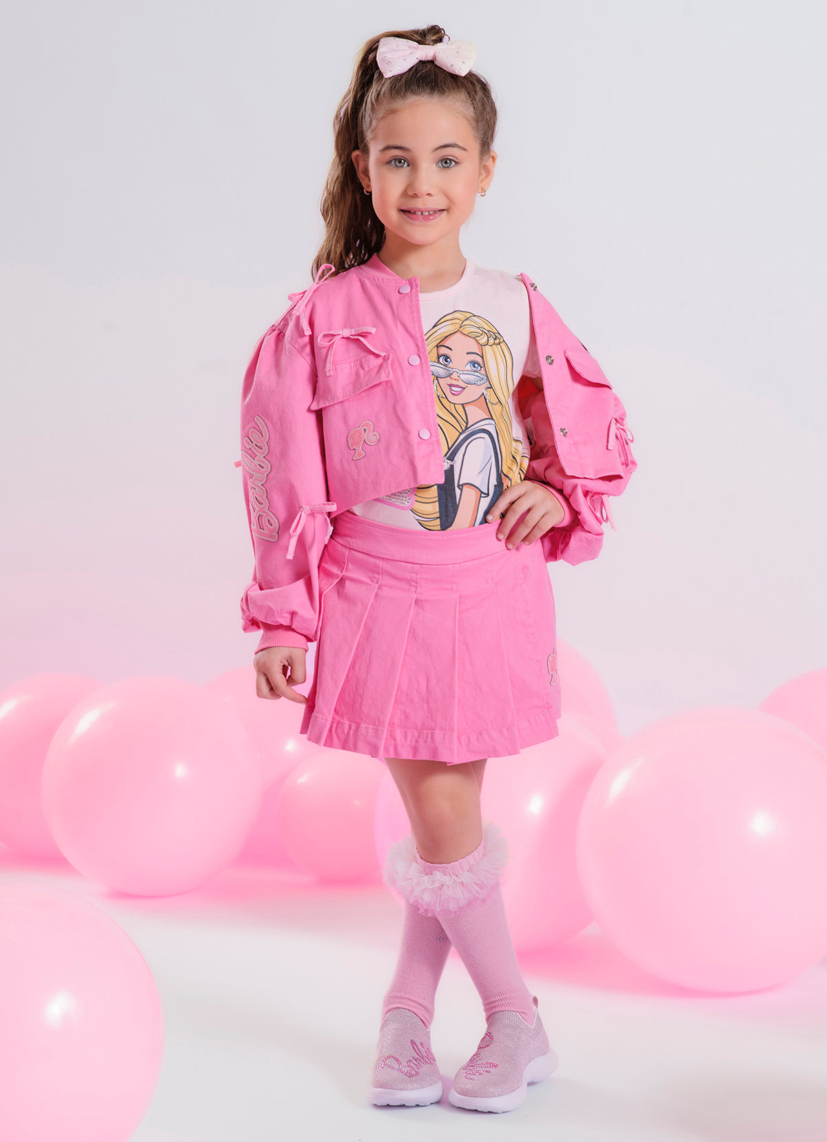 Blusa Cotton Serigrafia Barbie Óculos Cristal