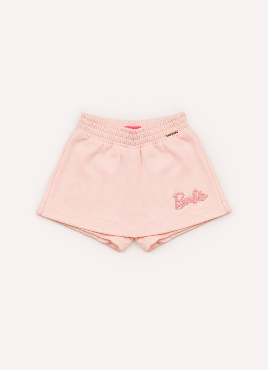 Saia Short  Moletom Patche Barbie