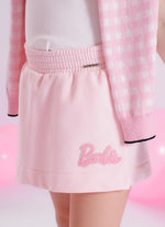 Saia Short  Moletom Patche Barbie