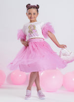 Saia Short Midi Tule Mini Lacinhos Barbie