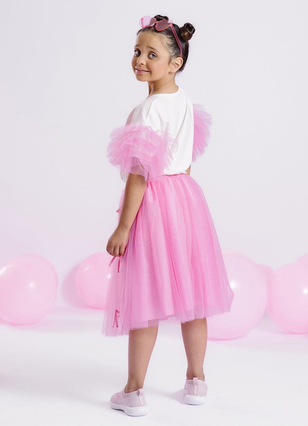 Saia Short Midi Tule Mini Lacinhos Barbie