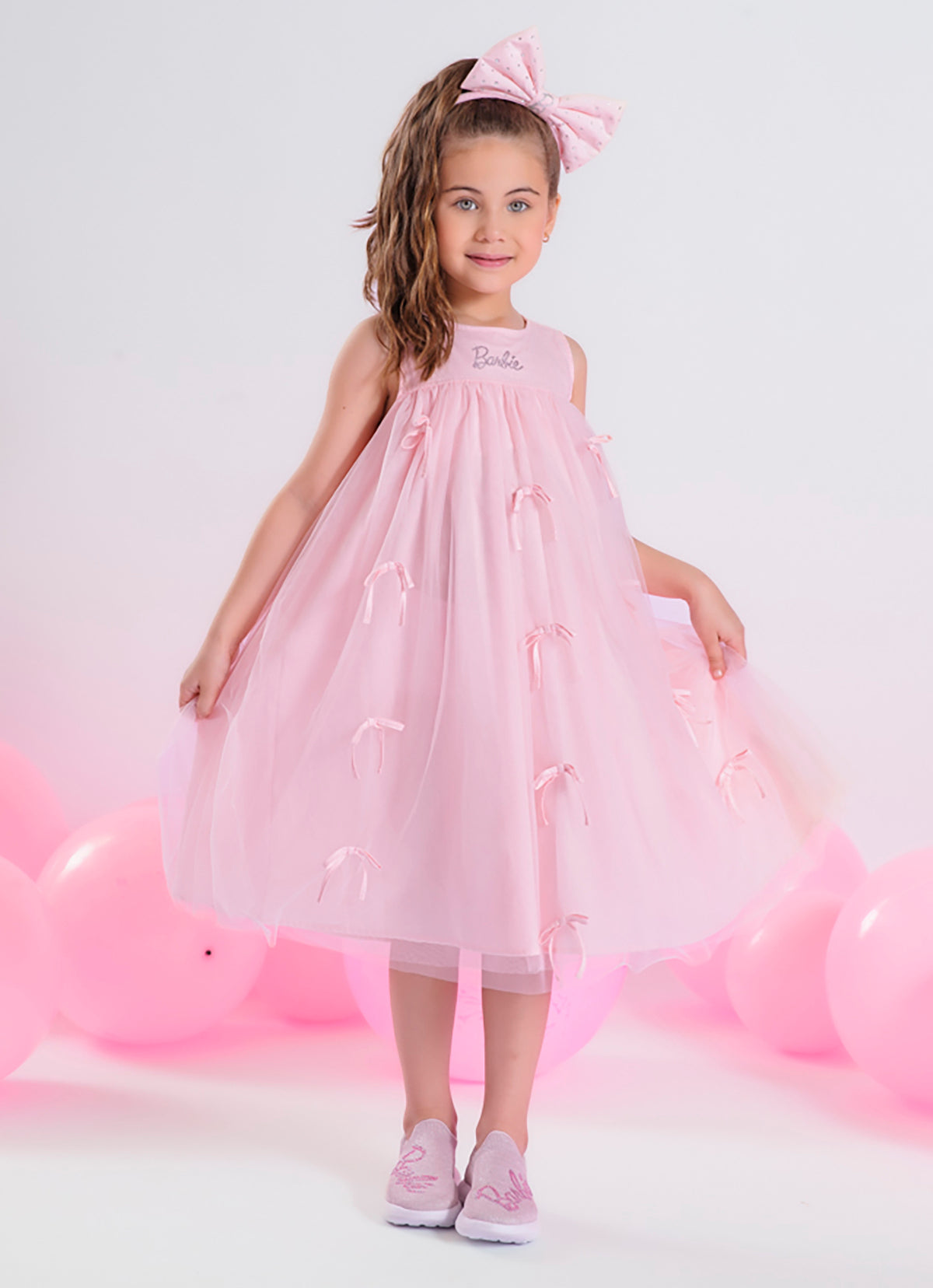Vestido Tule Mini Lacinhos Barbie