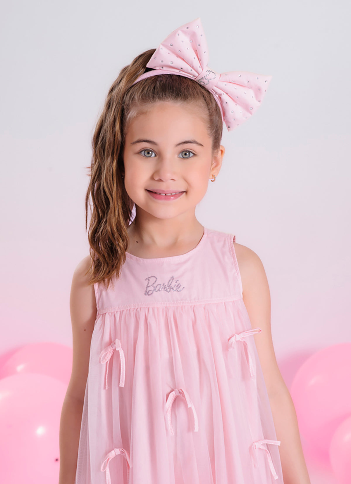 Vestido Tule Mini Lacinhos Barbie