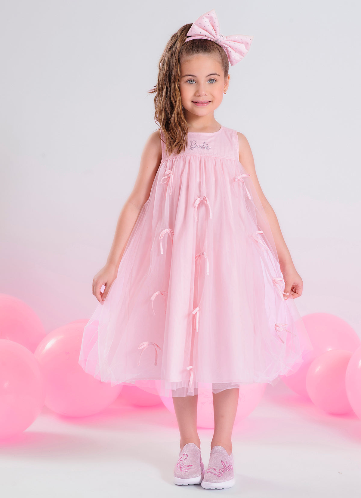 Vestido Tule Mini Lacinhos Barbie