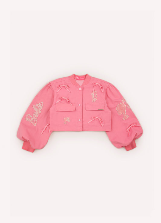 Jaqueta Sarja Conceito Manga Bufante Patches Barbie
