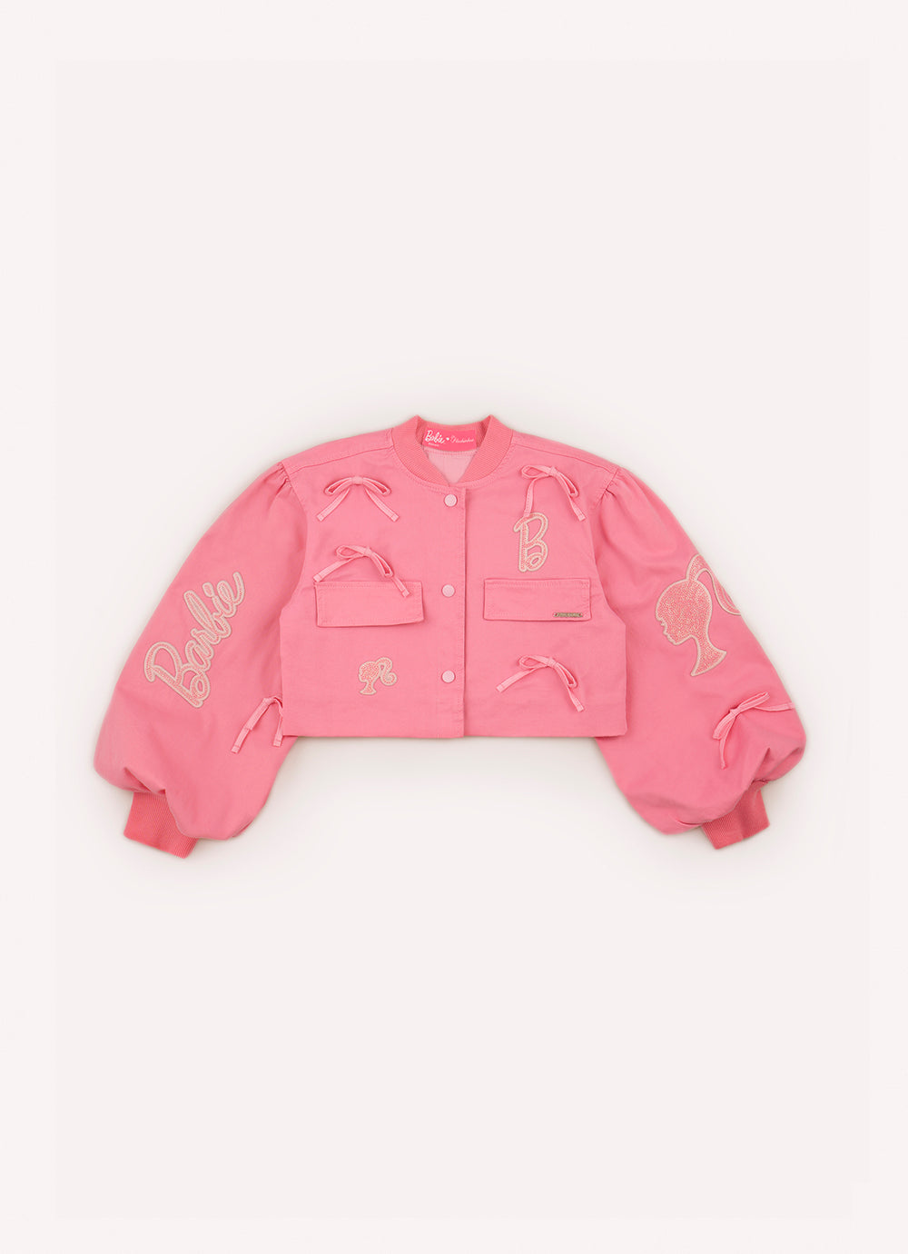 Jaqueta Sarja Conceito Manga Bufante Patches Barbie