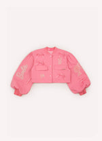 Jaqueta Sarja Conceito Manga Bufante Patches Barbie