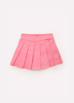 Saia Short Sarja Pregas Patche Silhuette Barbie