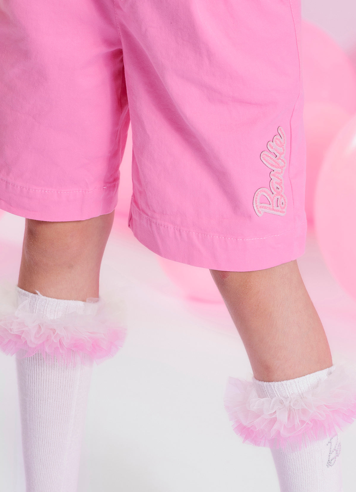 Bermuda Sarja Pregas Barbie Patche