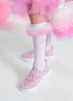 Meia Tricot Babados Tule Barbie