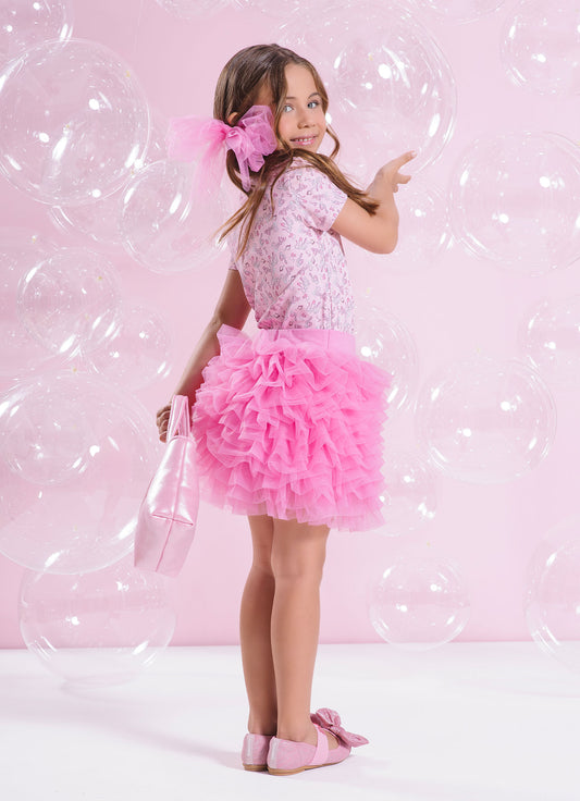Saia Short Tule Barbie