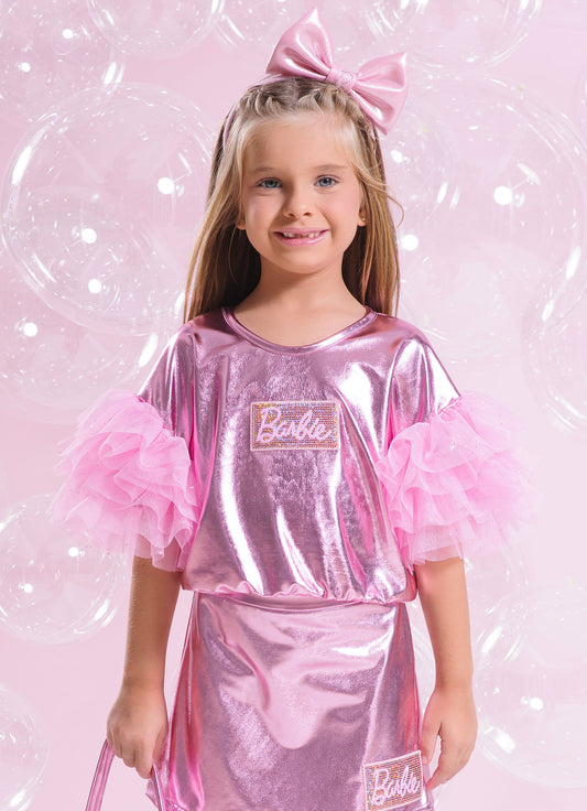 Blusa Malha Shine Barbie