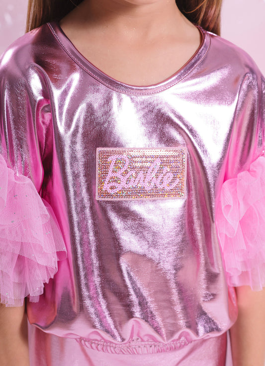 Blusa Malha Shine Barbie