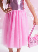 Vestido Malha Shine Barbie