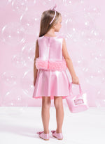 Blusa Cropped Malha Brilho Barbie
