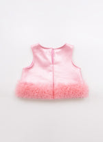 Blusa Cropped Malha Brilho Barbie