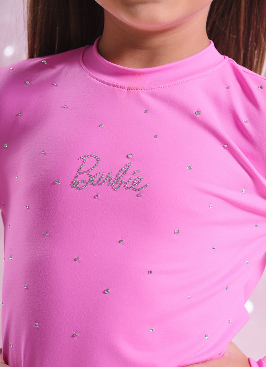 Conjunto Light Blusa e Short Cristais Barbie