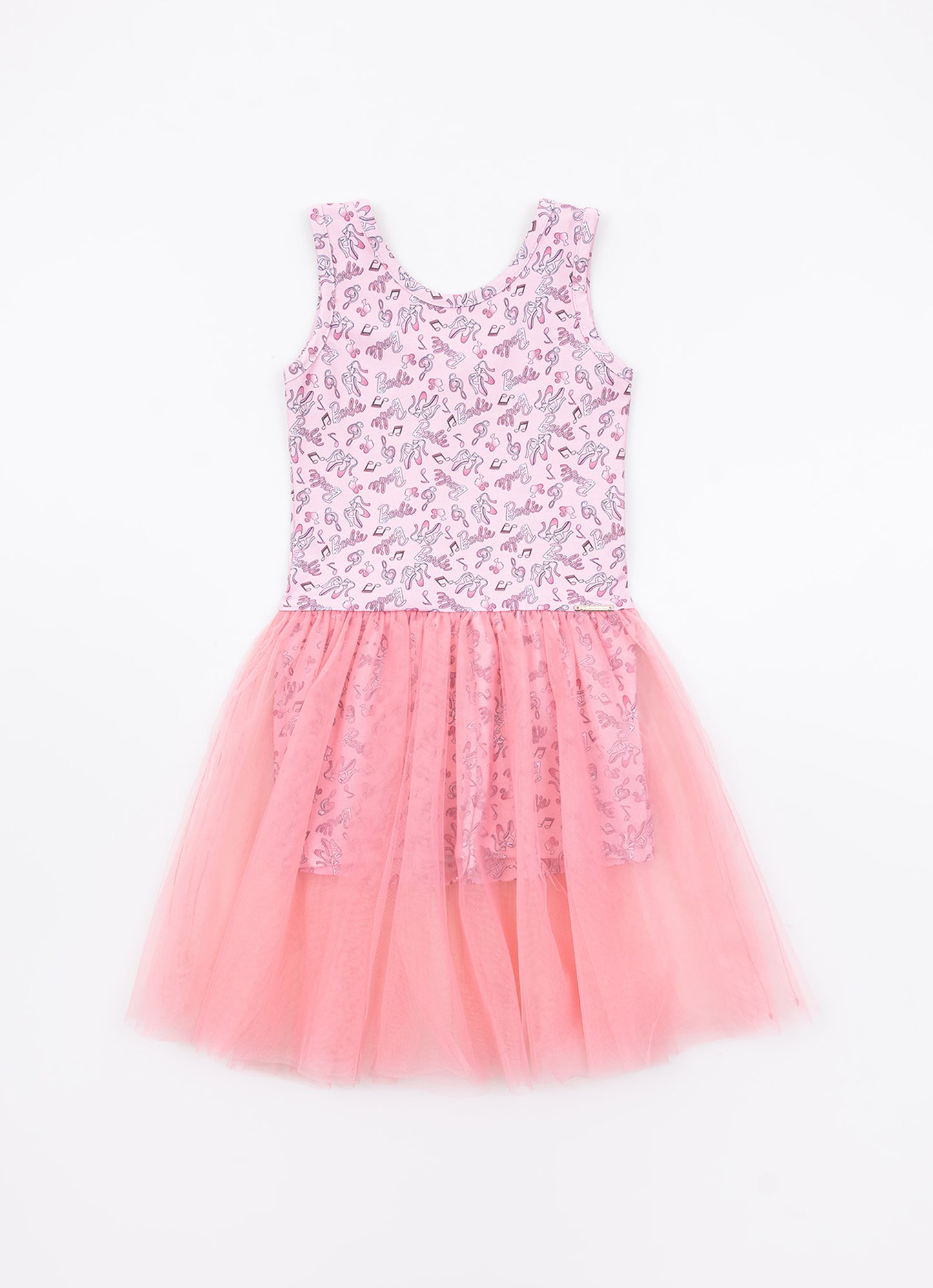 Vestido Com Short Light Estampa Barbie Ballet