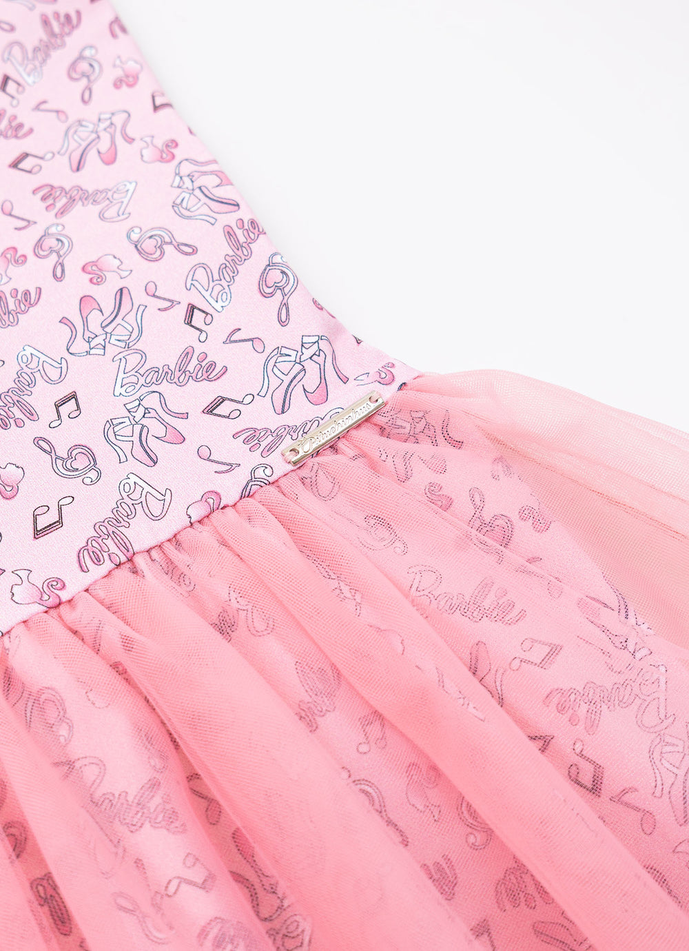 Vestido Com Short Light Estampa Barbie Ballet