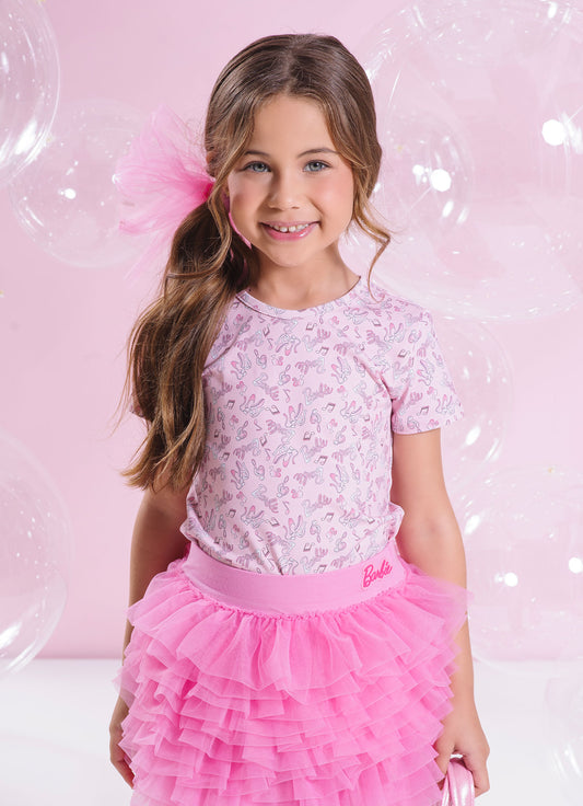 Blusa Light Estampa Barbie Ballet