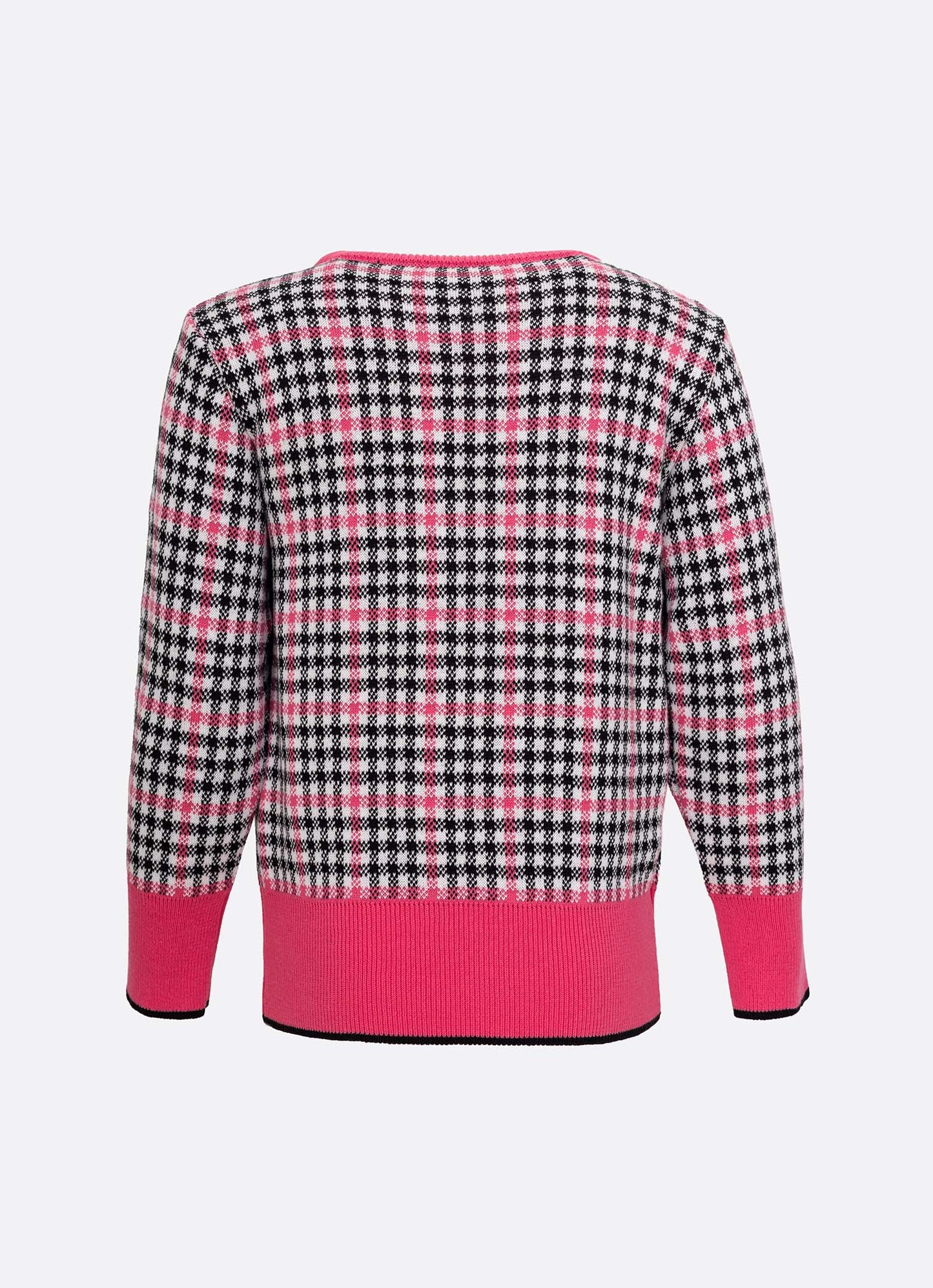 Blusa Tricot Xadrez Patche Barbie