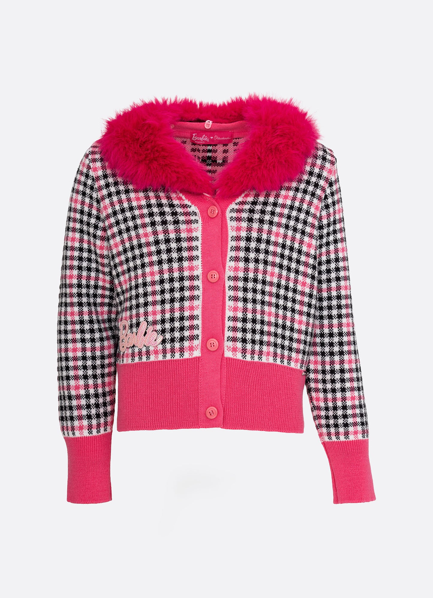 Casaqueto Tricot Xadrez Barbie