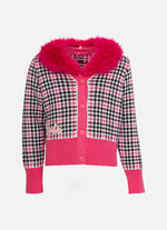 Casaqueto Tricot Xadrez Barbie