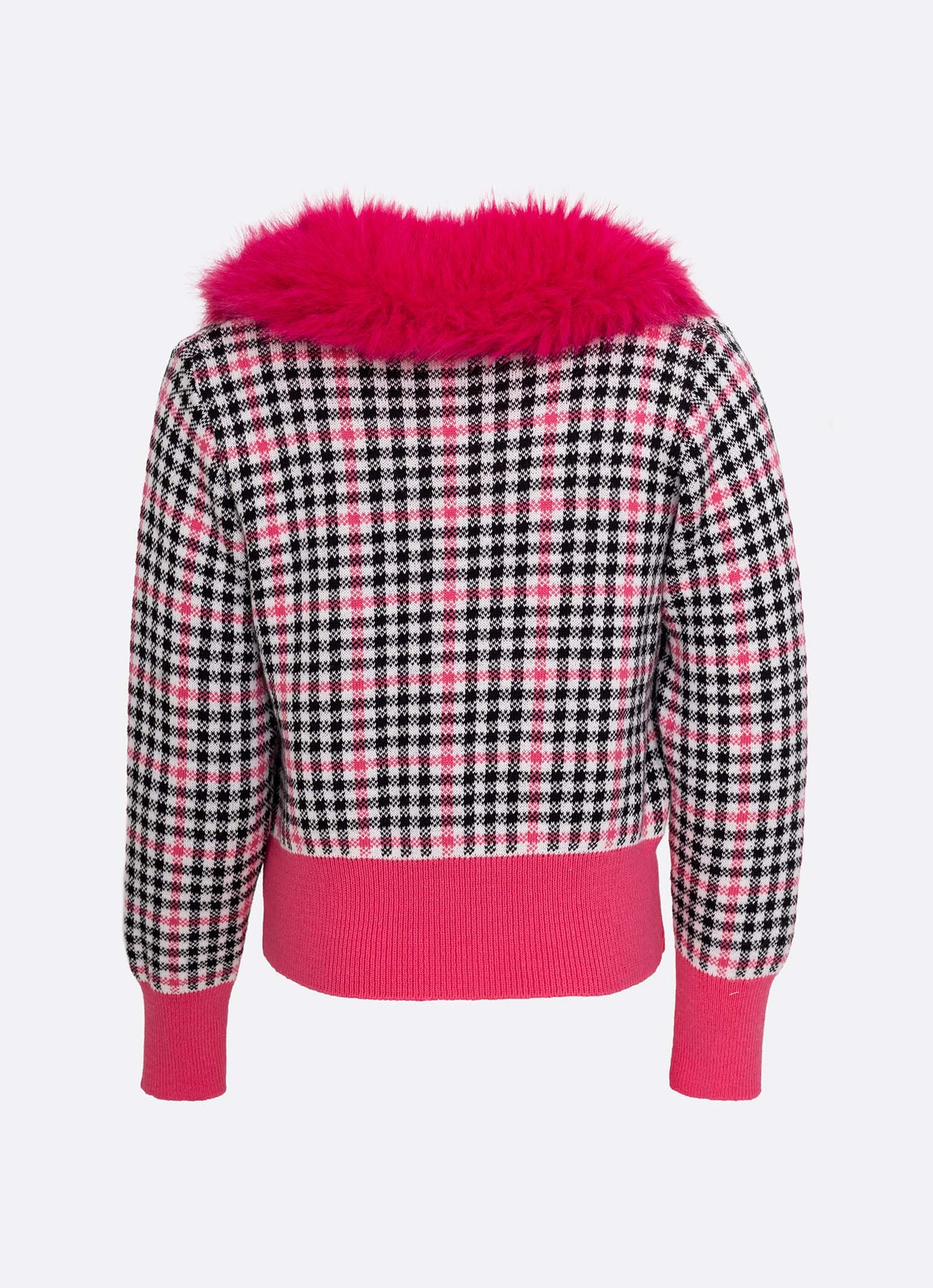 Casaqueto Tricot Xadrez Barbie