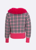 Casaqueto Tricot Xadrez Barbie