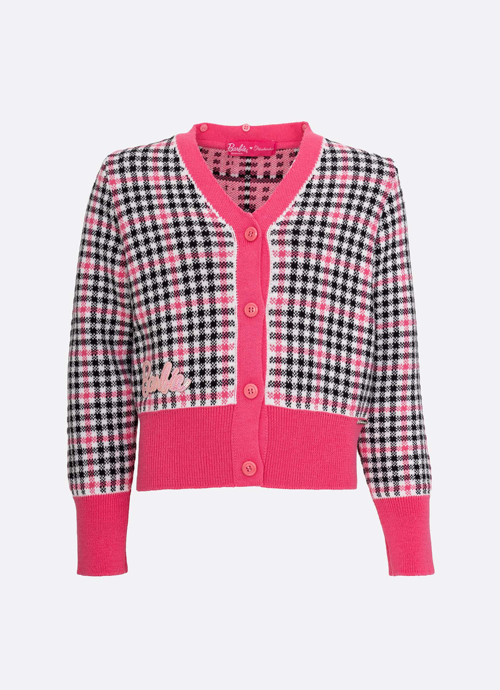 Casaqueto Tricot Xadrez Barbie