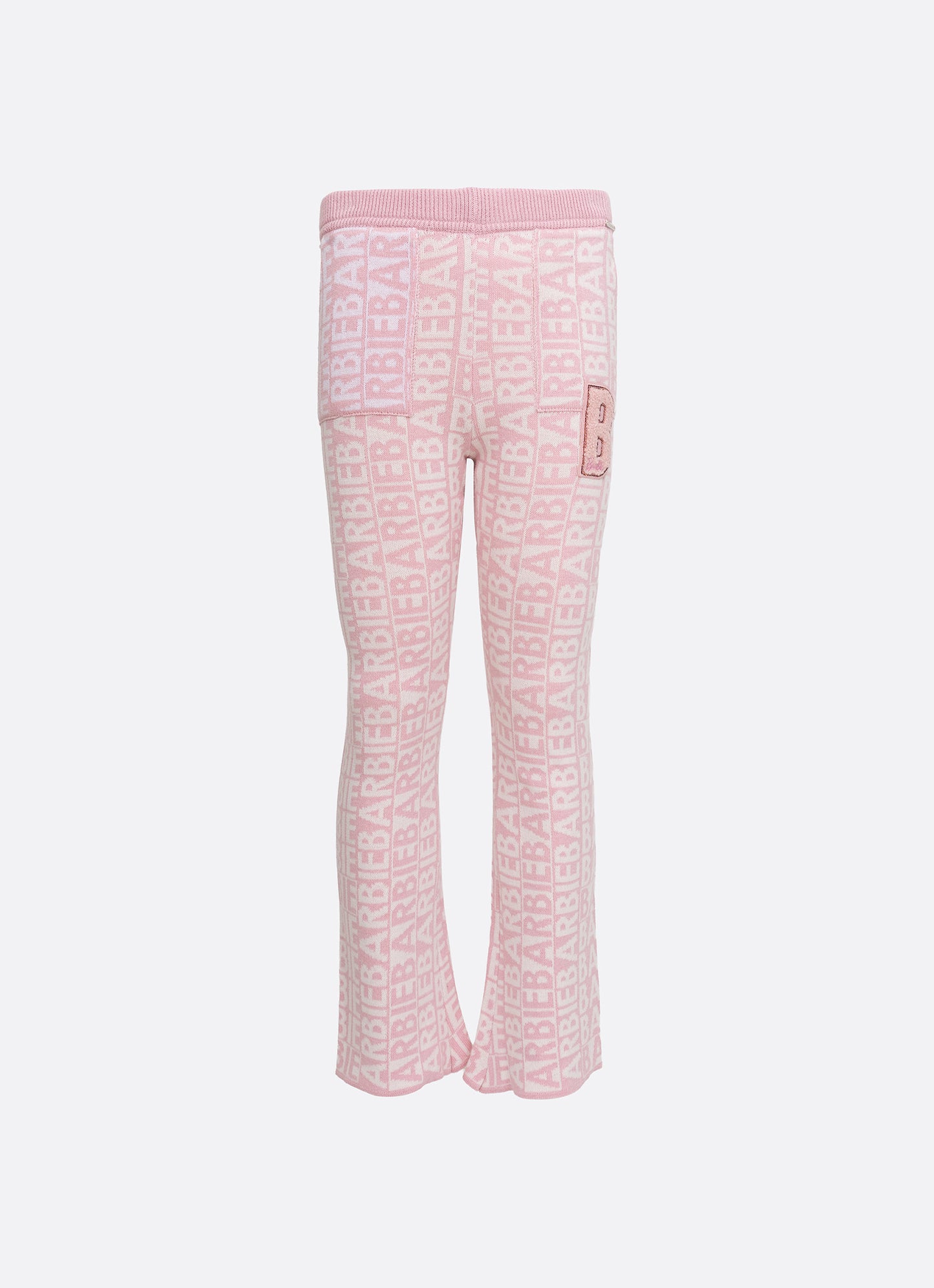 Calça Tricot Flare Jacquard Barbie