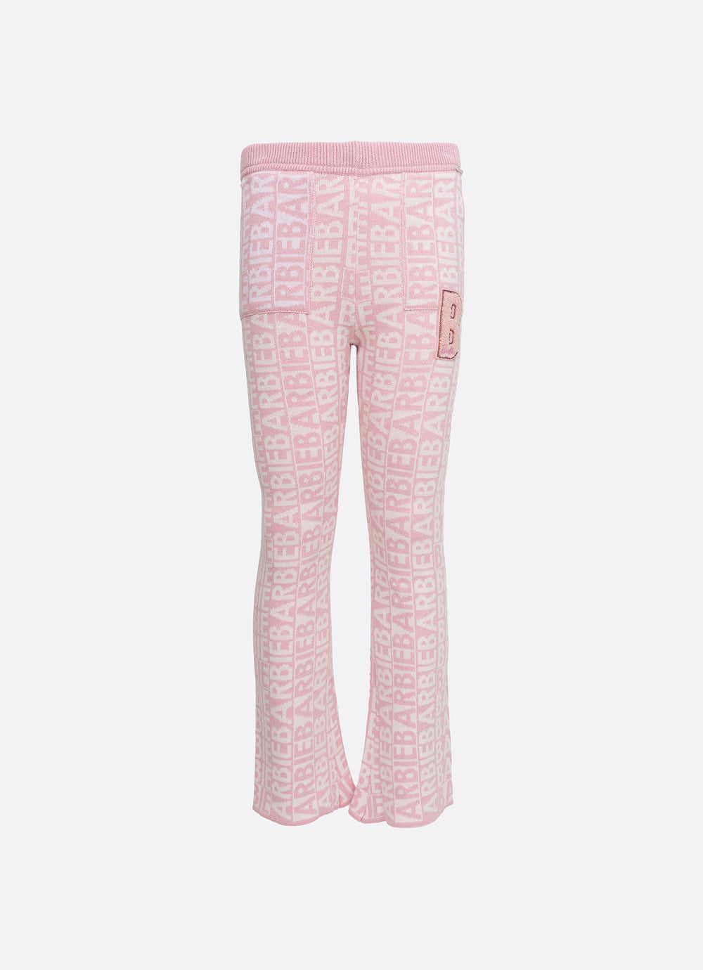 Calça Tricot Flare Jacquard Barbie