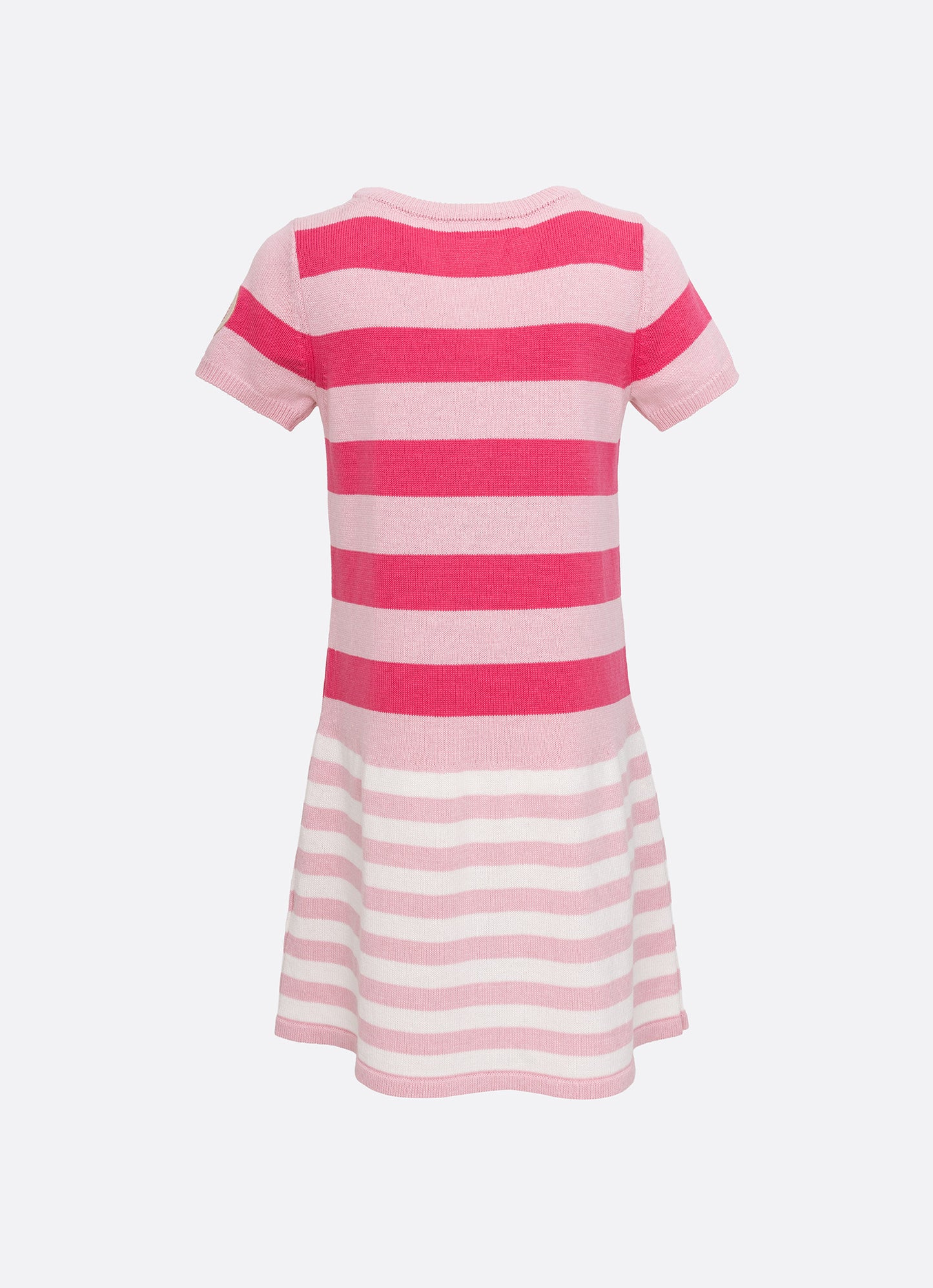 Vestido Tricot Listrado Patche Coração Patche