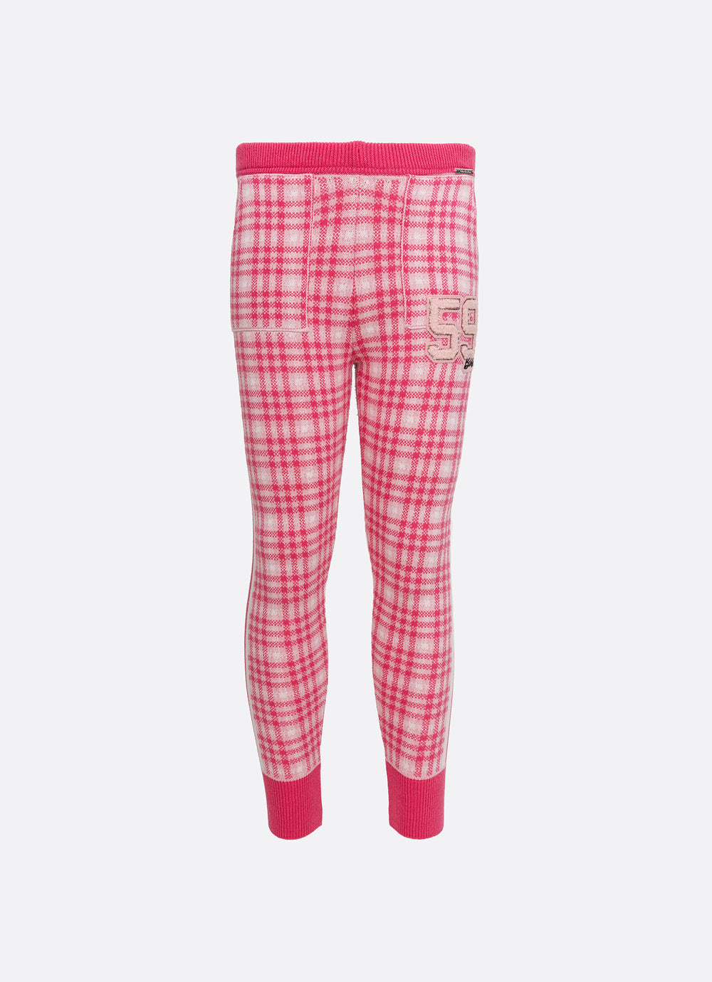 Jogging Tricot Xadrez Patches Barbie