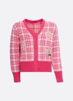 Twin Set Tricot Xadrez Patches Barbie