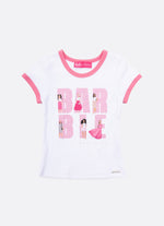 Blusa Ribana Serigrafia Letras Barbie Cristais