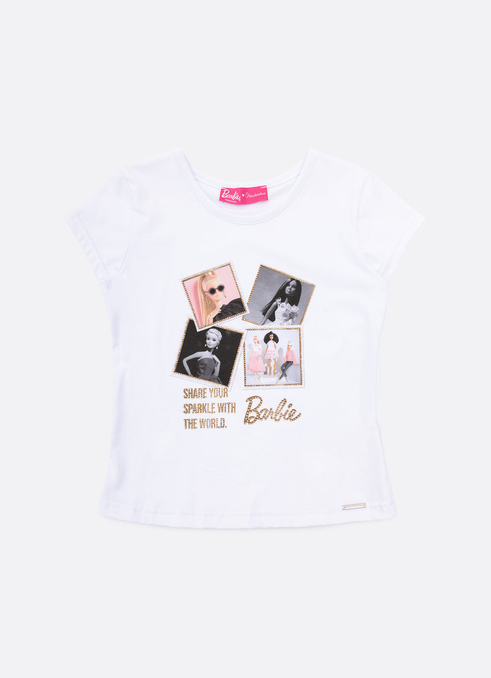 Blusa Cotton Serigrafia Fotos Barbie