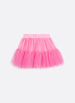 Saia Short Tule Babado Barbie