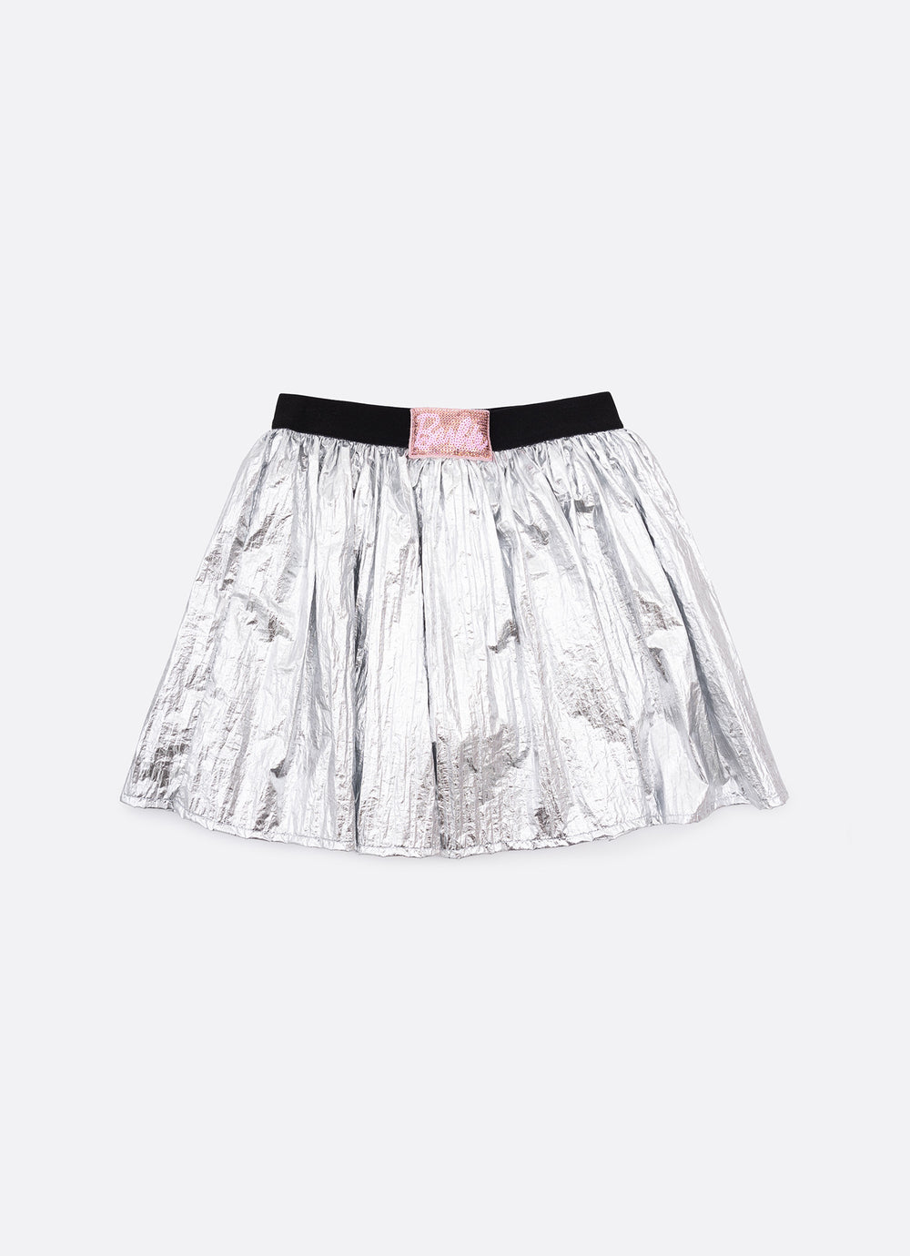 Saia Short Malha Prata Barbie