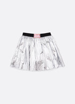 Saia Short Malha Prata Barbie