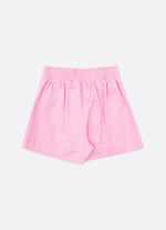 Saia Short Sarja Pregas Patche Barbie