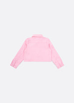 Jaqueta Sarja Multi Patche Barbie Pompom