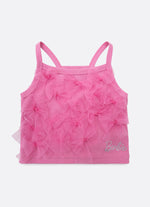 Blusa Alça Cropped Multi Laços Tule Barbie