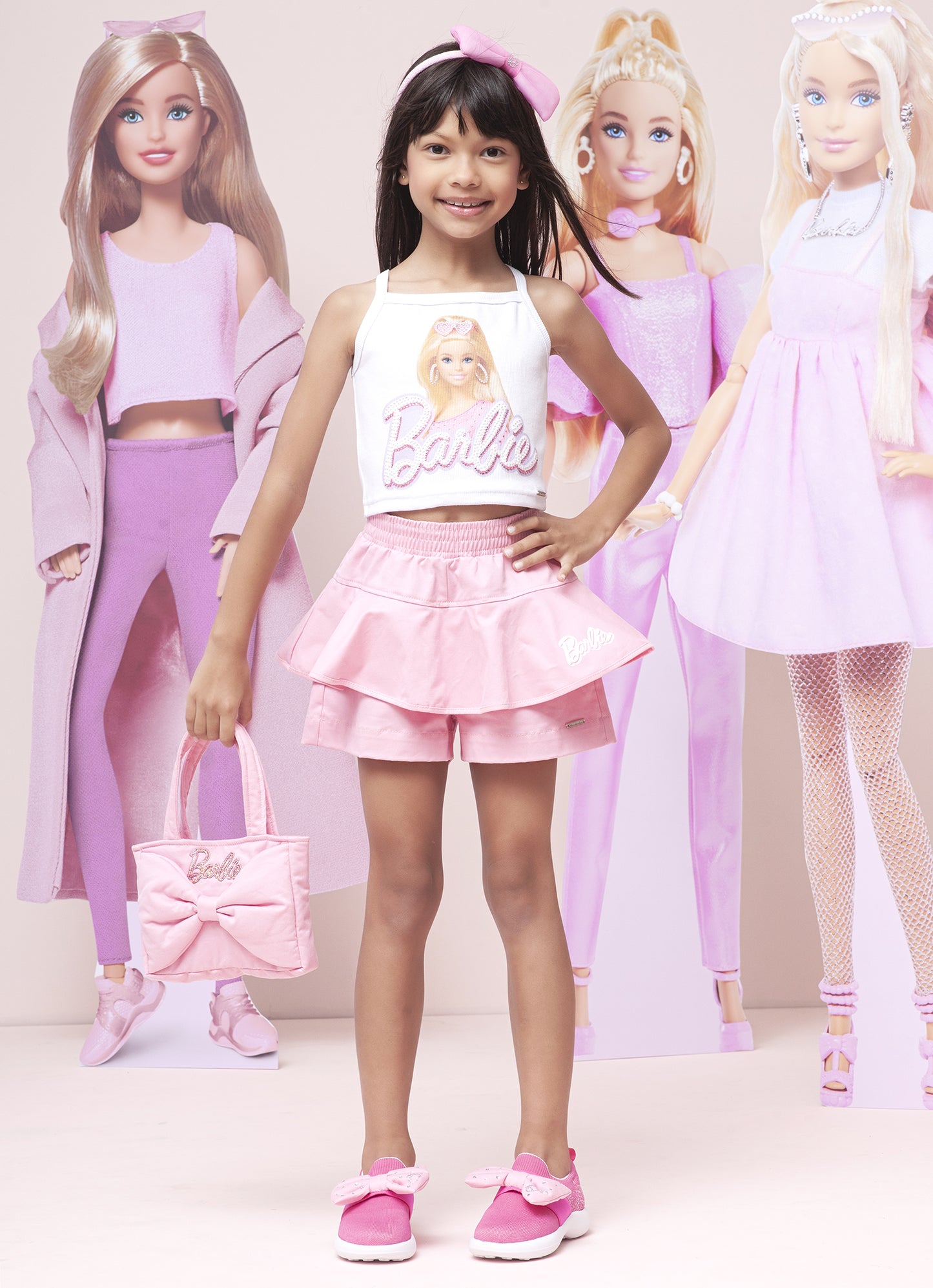 Blusa Rib Cropped Boneca Barbie Cristal
