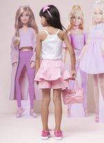 Blusa Rib Cropped Boneca Barbie Cristal