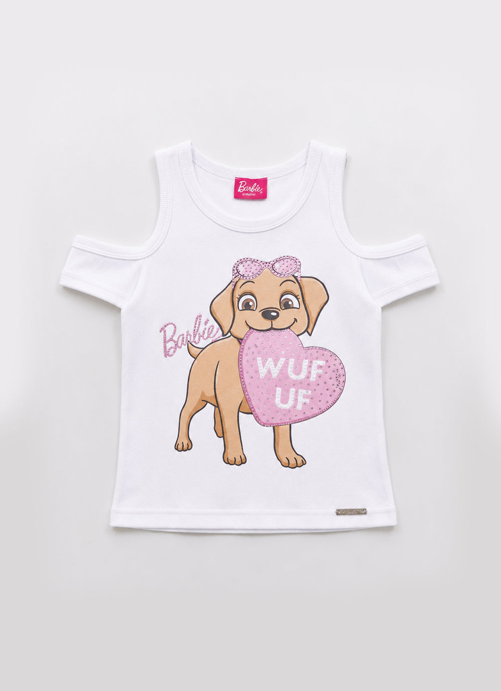 Blusa Rib Cachorrinho Barbie Cristal